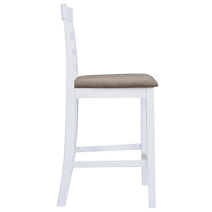 vidaXL Tabourets de bar 2 pcs Tissu Blanc