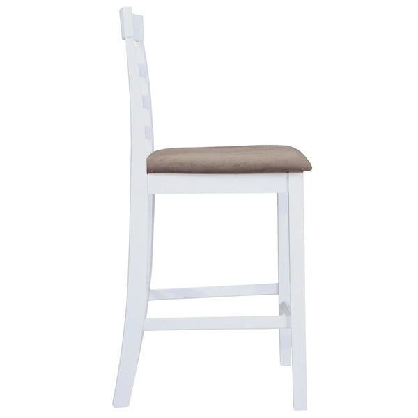 vidaXL Tabourets de bar 2 pcs Tissu Blanc