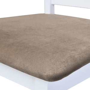 vidaXL Tabourets de bar 2 pcs Tissu Blanc