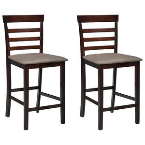 vidaXL Tabourets de bar 2 pcs Tissu marron