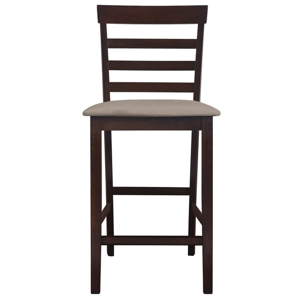 vidaXL Tabourets de bar 2 pcs Tissu marron