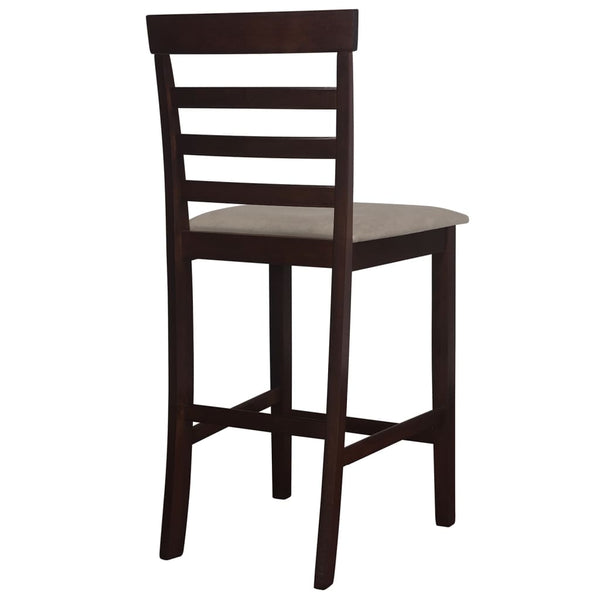 vidaXL Tabourets de bar 2 pcs Tissu marron