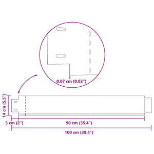 Flexible Rasenkante 15-er Set Verzinkter Stahl 100x14 cm