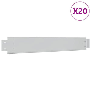 vidaXL Bordure de pelouse flexible lot de 20 Acier galvanisé 100x14 cm