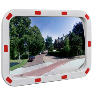 Verkehrsspiegel Konvex Viereckig 40×60 cm mit Reflektoren
