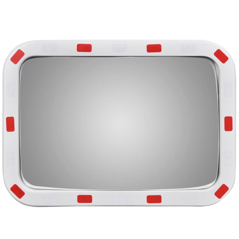 Verkehrsspiegel Konvex Viereckig 40×60 cm mit Reflektoren