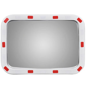 Verkehrsspiegel Konvex Viereckig 40×60 cm mit Reflektoren