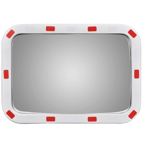 Verkehrsspiegel Konvex Viereckig 40×60 cm mit Reflektoren