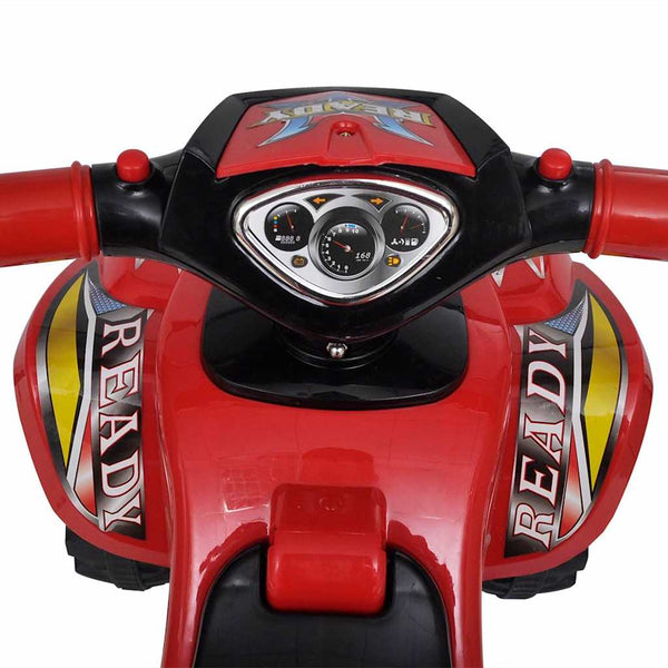 Rotes Aufsitz-Quad für Kinder mit Sound und Licht