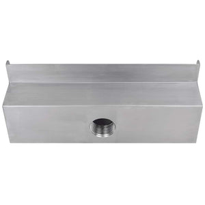 Pool Wasserfall Rechteckig Edelstahl 30cm