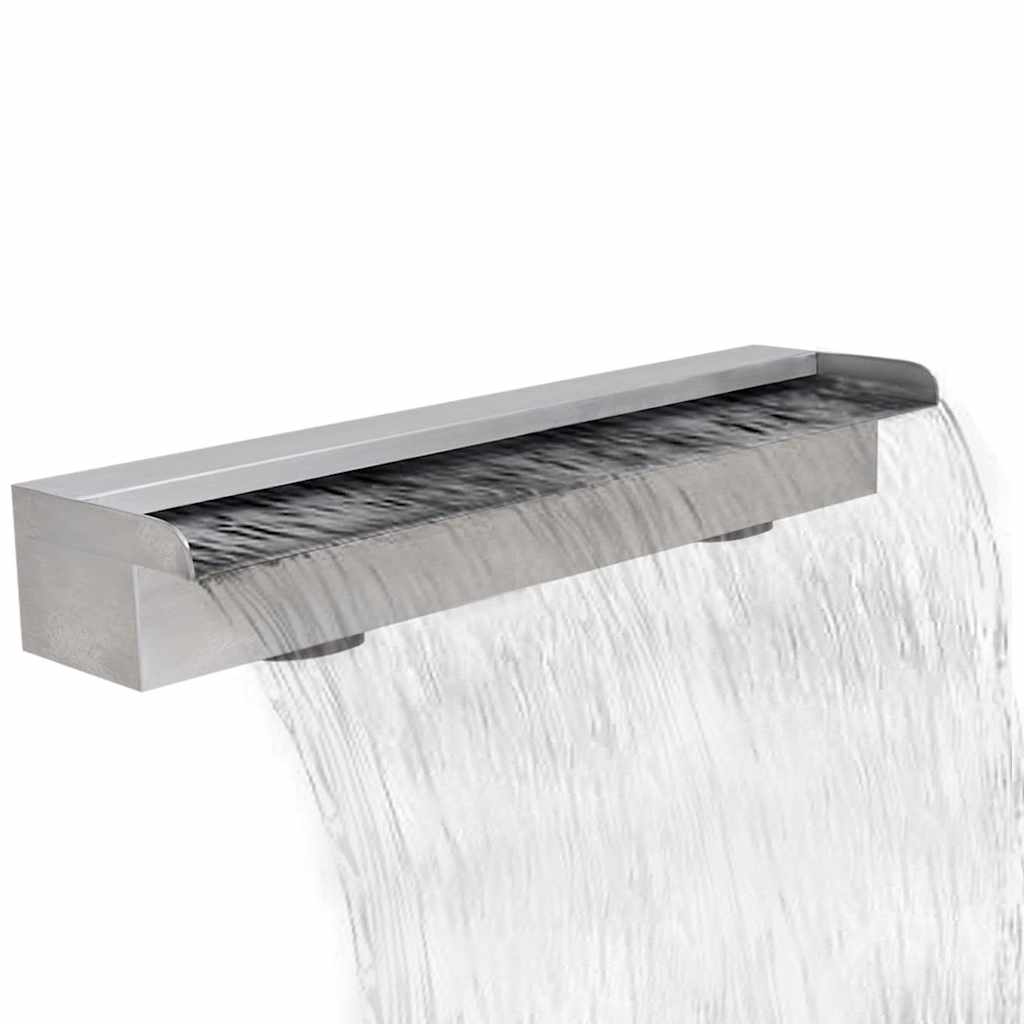 Pool Wasserfall Rechteckig Edelstahl 60cm