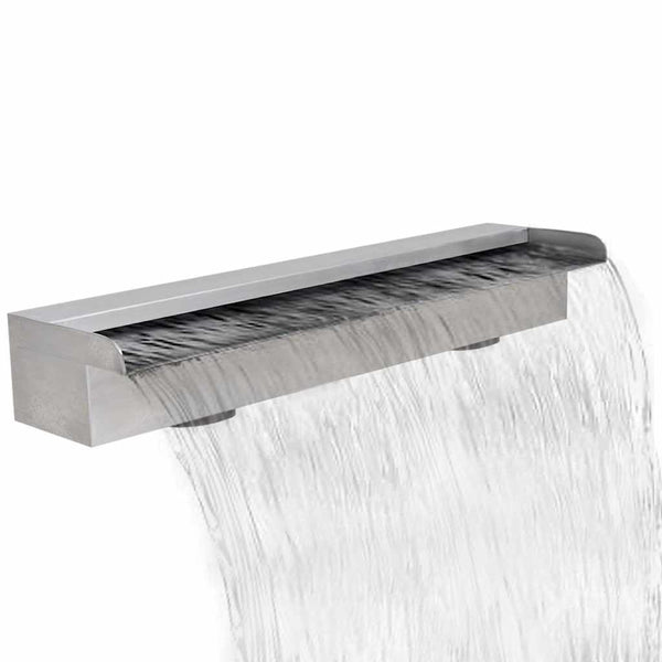 Pool Wasserfall Rechteckig Edelstahl 60cm