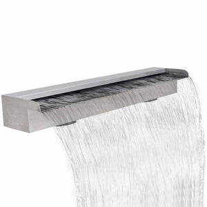 Pool Wasserfall Edelstahl Rechteckig 90cm