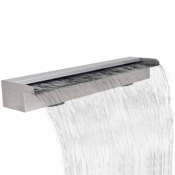 Pool Wasserfall Edelstahl Rechteckig 90cm