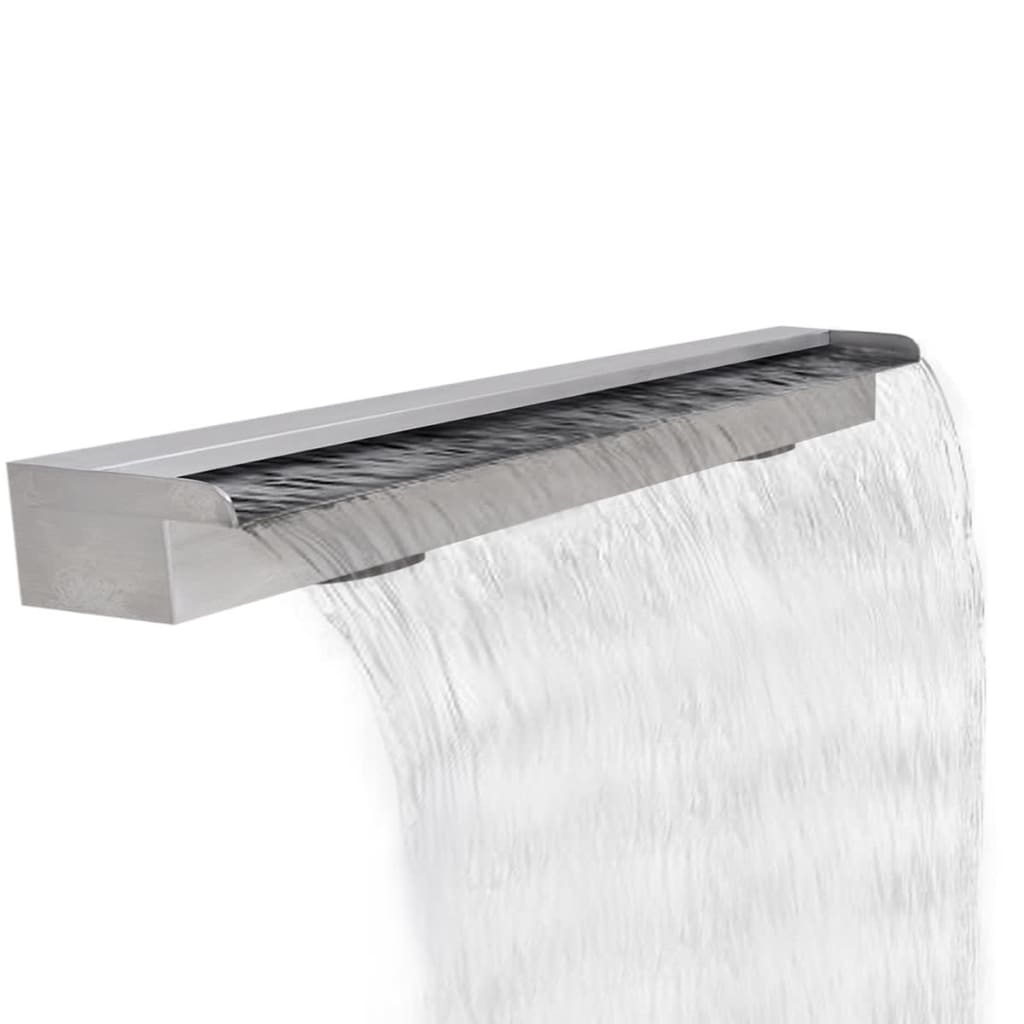 Pool Wasserfall Rechteckig Edelstahl 120 cm