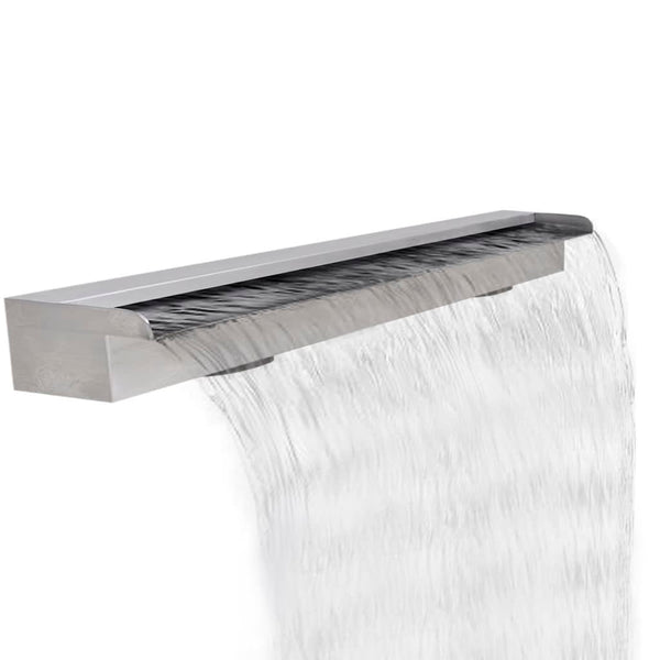 Pool Wasserfall Rechteckig Edelstahl 120 cm