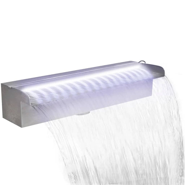 Pool Wasserfall mit LED Rechteckig 45cm