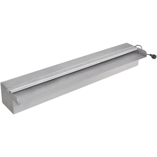 Pool Wasserfall mit LED Edelstahl 60cm