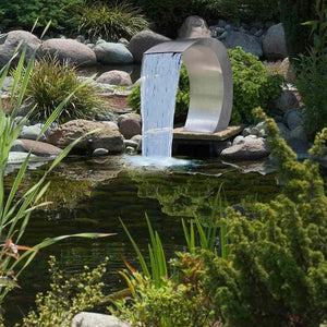 Edelstahl Garten Wasserfall 45x30x60 cm