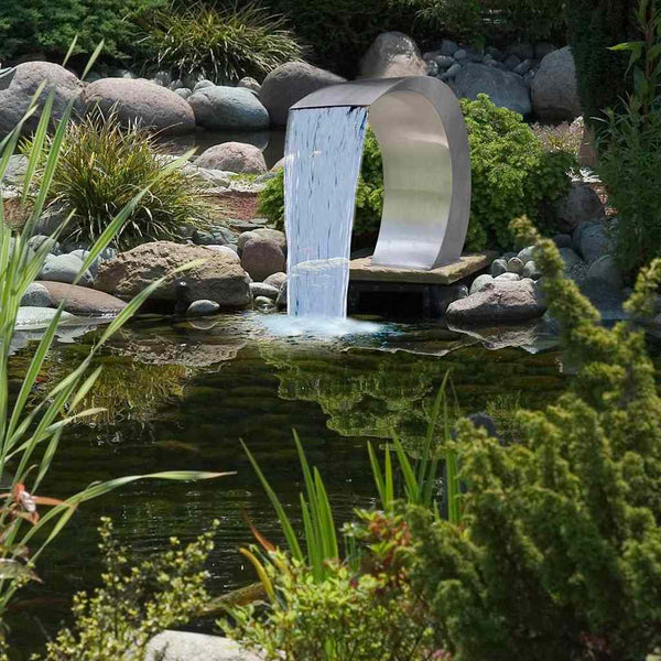 Edelstahl Garten Wasserfall 45x30x60 cm