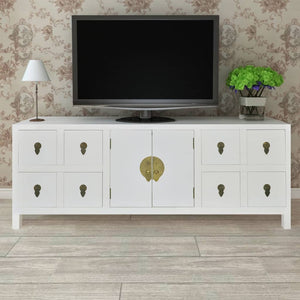 Asiatisches Sideboard Holz 8 Schubladen