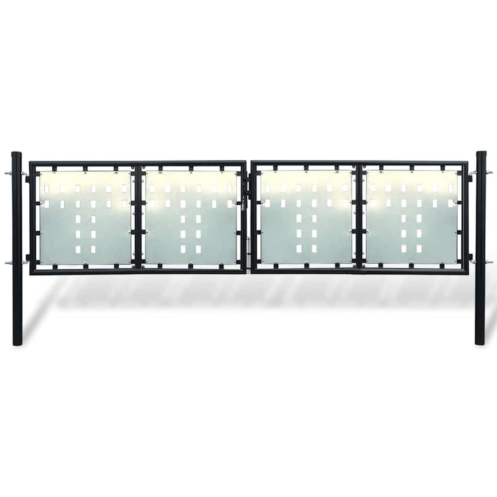 Schwarzes Einzeltor für Zäune 300 x 75 cm