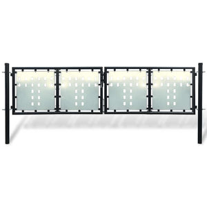 Schwarzes Einzeltor für Zäune 300 x 75 cm