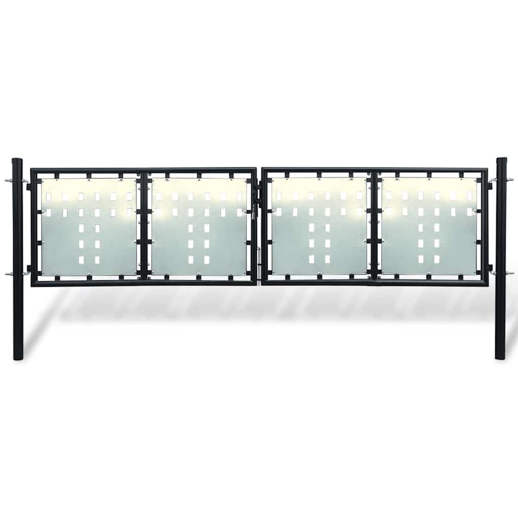 Schwarzes Einzeltor für Zäune 300 x 75 cm