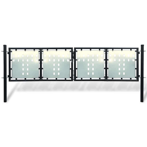 Schwarzes Einzeltor für Zäune 300 x 75 cm