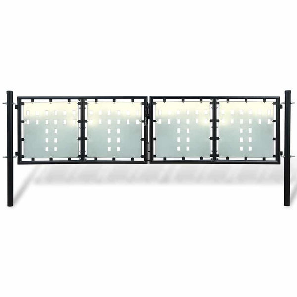 Schwarzes Einzeltor für Zäune 300 x 100 cm