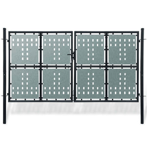 Schwarzes Einzeltor für Zäune 300 x 150 cm