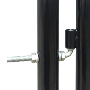 Schwarzes Einzeltor für Zäune 300 x 150 cm