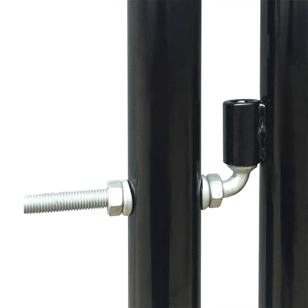 Schwarzes Einzeltor für Zäune 300 x 175 cm