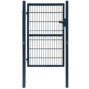 vidaXL 2D Garden Gate (Single) Anthracite Grey 100x120 cm