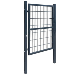 vidaXL 2D Garden Gate (Single) Anthracite Grey 100x120 cm