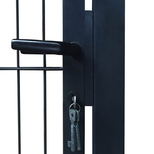vidaXL 2D Garden Gate (Single) Anthracite Grey 100x120 cm