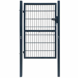 vidaXL 2D Garden Gate (Single) Anthracite Grey 100x180 cm