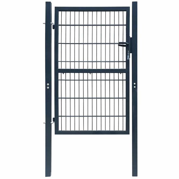vidaXL 2D Garden Gate (Single) Anthracite Grey 100x180 cm