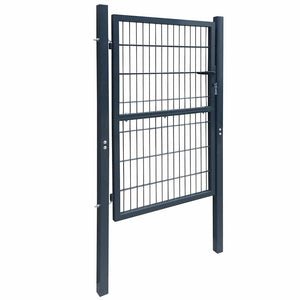 vidaXL 2D Garden Gate (Single) Anthracite Grey 100x180 cm