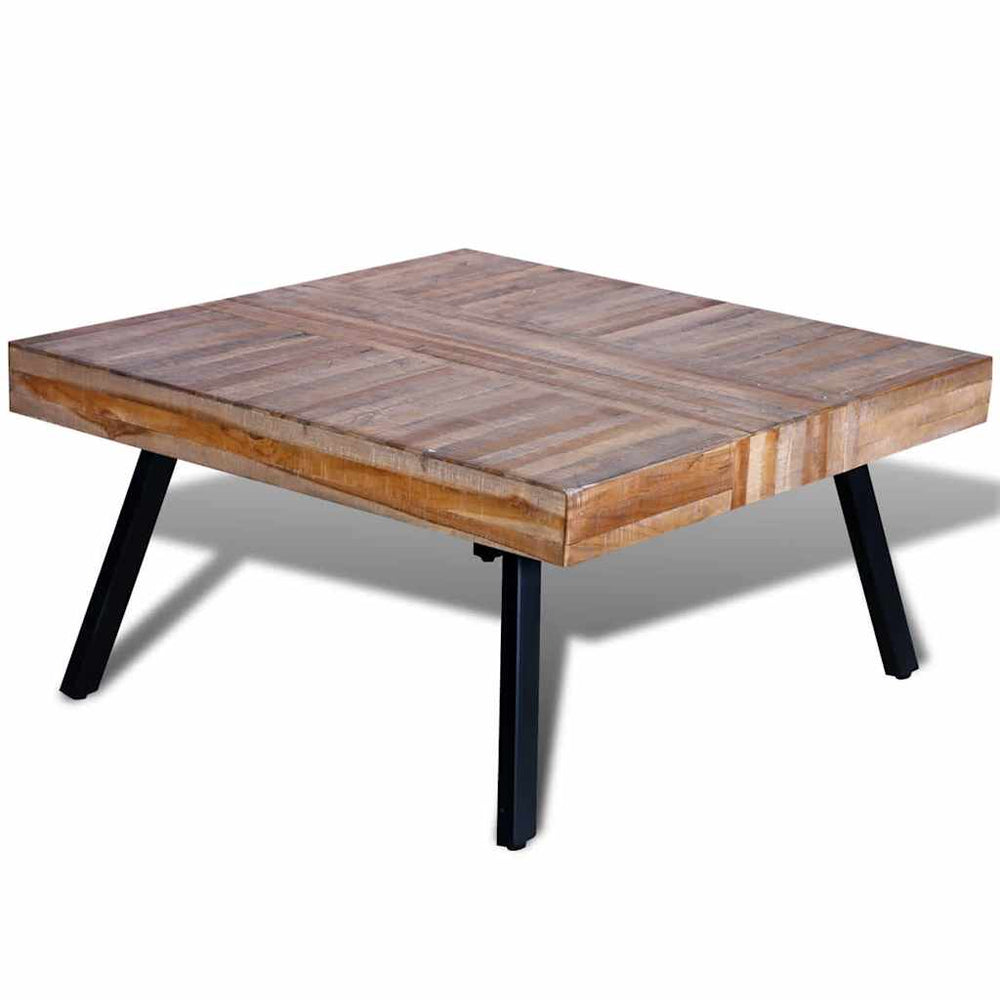 Quadratischer Couchtisch Altholz Teak