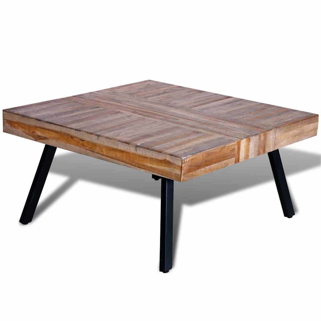 Quadratischer Couchtisch Altholz Teak
