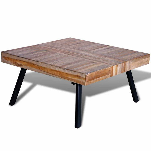 Quadratischer Couchtisch Altholz Teak