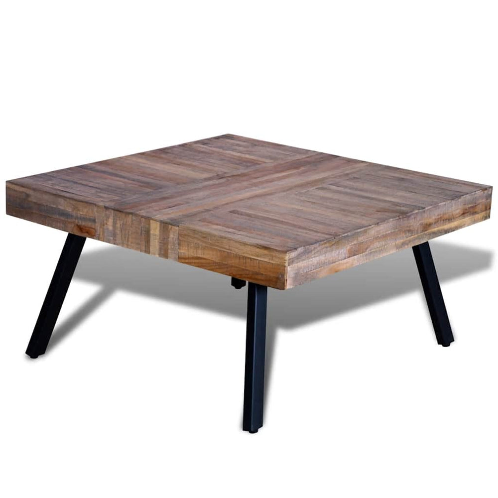 Quadratischer Couchtisch Altholz Teak