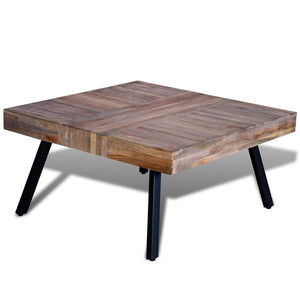 Quadratischer Couchtisch Altholz Teak