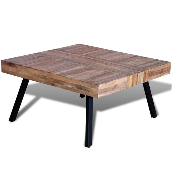 Quadratischer Couchtisch Altholz Teak