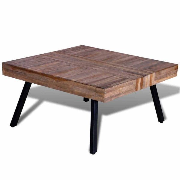 Quadratischer Couchtisch Altholz Teak