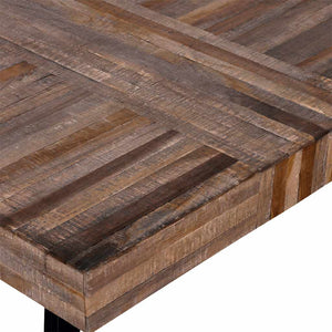 Quadratischer Couchtisch Altholz Teak