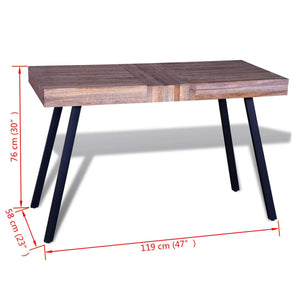 Altholz Teak Beistelltisch