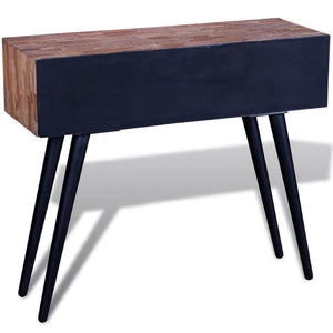 Konsolentisch Altholz Teak mit 3 Schubladen