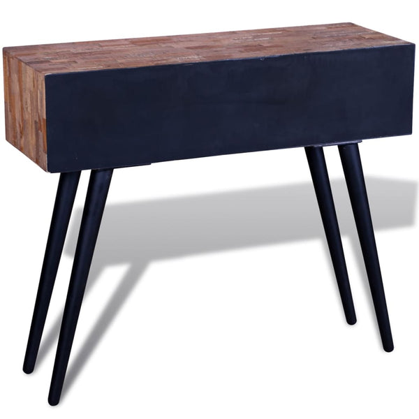 Konsolentisch Altholz Teak mit 3 Schubladen